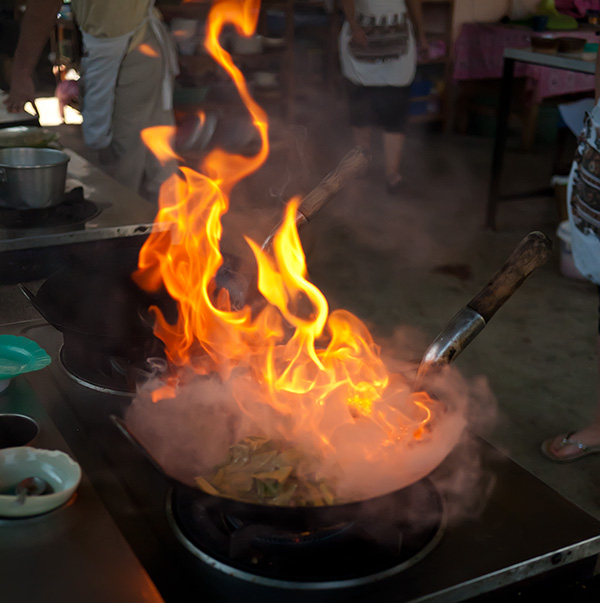flaming wok